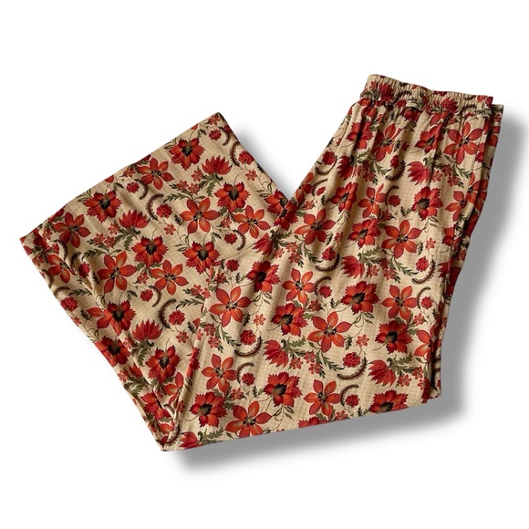 Jackson Rowe Vintage Floral Print Wide Leg Pants Size M - Picture 4 of 11